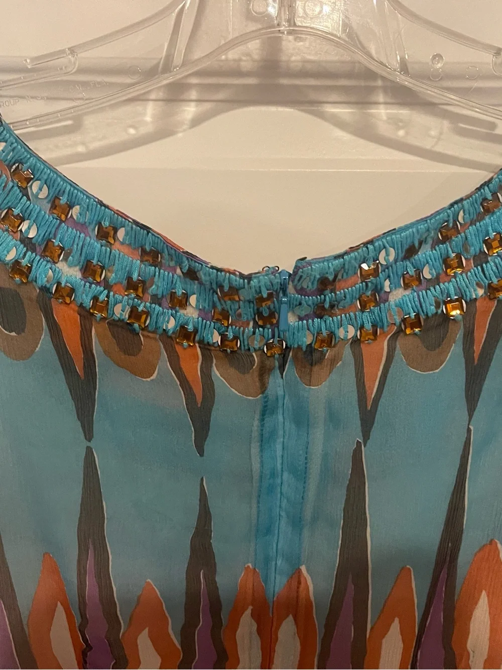 Tory Burch Multicolor Beaded Sleeveless Camisole